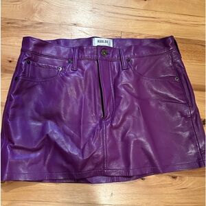 AGOLDE | Authentic Leather, mini, purple skirt